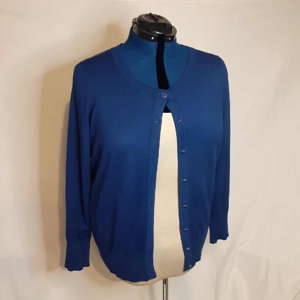 Premise Studio royal blue cardigan sweater 0X